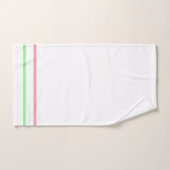Mint Groen Roze Wit Strepen Geometrisch Patroon Bad Handdoek (Handdoek)