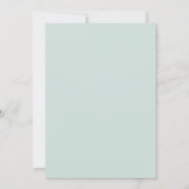 Mint Groen Rustiek Bloemen Waterverf Bruiloft Kaart (Achterkant)