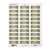 Mint groen rustiek retour adres label (Full Sheet)