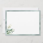 Mint groen rustieke eucalyptus gebladerte Dank u Kaart (Achterkant)