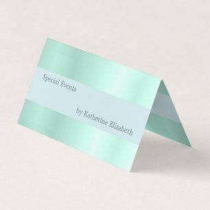 Mint groen satijn ziet er minimaal elegant profess visitekaartje