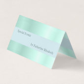 Mint groen satijn ziet er minimaal elegant profess visitekaartje (Voorkant)