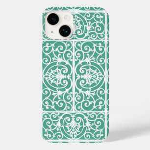 Mint groen scrollerpatroon Case-Mate iPhone 14 hoesje