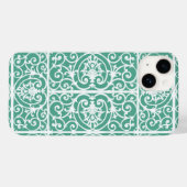 Mint groen scrollerpatroon Case-Mate iPhone case (Achterkant (horizontaal))