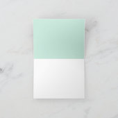 Mint groen & Sinaasappel Monogram gevouwen Dank u Bedankkaart (Binnen)