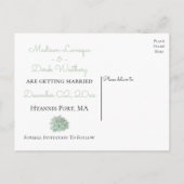 Mint Groen Sla de datum Succulent Cactus bruiloft Aankondigingskaart (Achterkant)