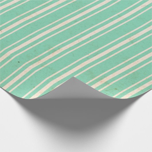 Mint groen  strippapier cadeaupapier (Hoek)