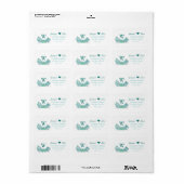 Mint groen succulent retouradres label (Full Sheet)