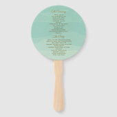 Mint Groen Trouwprogramma Handwaaier (Achterkant)
