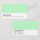 Mint Groen | "Vers en verfrissend" Visitekaartje (Voorkant / Achterkant)