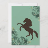 Mint Groen Western Charra Quinceañera Kaart (Achterkant)