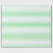 Mint Groen | White Stripe Wrapping Paper Cadeaupapier (Vlak)