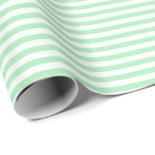 Mint Groen | White Stripe Wrapping Paper Cadeaupapier (Rol Hoek)