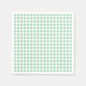Mint Groen Wit Gingham Patroon Servet (Voorkant)