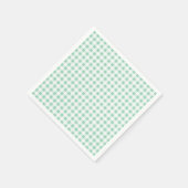 Mint Groen Wit Gingham Patroon Servet (Hoek)