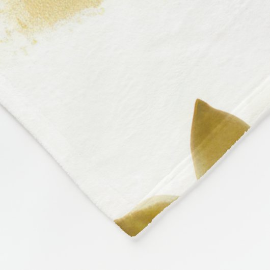 Mint Groen Wit Goud Roos Bloemen Fleece Deken (Hoek)