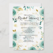 Mint Groen Wit Goud Roos Vrijgezellenfeest Kaart (Voorkant)