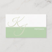 Mint Groen Wit Minimalistische Handlettering Plain Visitekaartje (Voorkant)