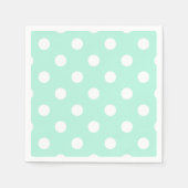 Mint groen wit polka dot cocktail servetten (Voorkant)