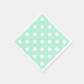Mint groen wit polka dot cocktail servetten (Hoek)