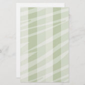 Mint Groen Witte Zebra Strepen Briefpapier (Voorkant / Achterkant)