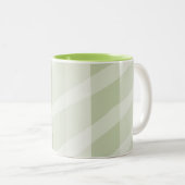 Mint Groen Witte Zebra Strepen Tweekleurige Koffiemok (Voorkant rechts)