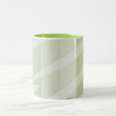 Mint Groen Witte Zebra Strepen Tweekleurige Koffiemok (Center)