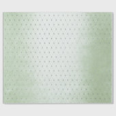 Mint Groen Zilver Stippen Net Delicate Diamond Cut Cadeaupapier (Vlak)
