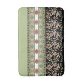 Mint Groen Zwart Roze en Bourgogne Badmat (Voorkant Verticaal)