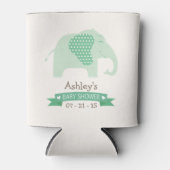 Mint Groene Baby Olifant Baby shower Blikjeskoeler (Voorkant)