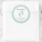 Mint Groene Baby Voeten Baby shower Sticker (Tas)
