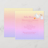 Mint-groene babydouche-uitnodiging voor eenstoreno kaart (Voorkant / Achterkant)