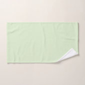 Mint Groene Bloemen en witte handdoek set (Handdoek)