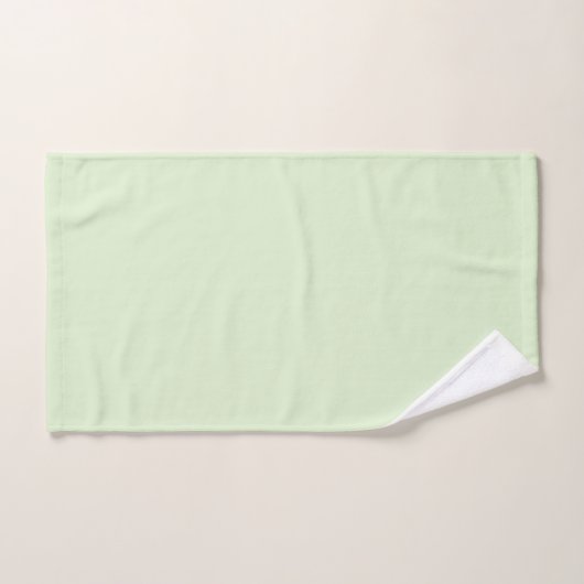 Mint Groene Bloemen en witte handdoek set (Handdoek)