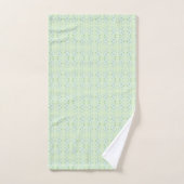 Mint Groene Bloemen Handdoek Set (Handdoek)