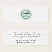 Mint groene cirkelvormig logo oorenkaart mini visitekaartjes (Voorkant /achterkant)