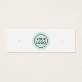 Mint groene cirkelvormig logo oorenkaart mini visitekaartjes (Voorkant)