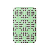 Mint groene crème en chocolade chip quilt patroon badmat (Voorkant Verticaal)