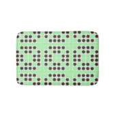 Mint groene crème en chocolade chip quilt patroon badmat (Voorkant)
