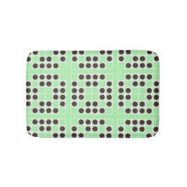 Mint groene crème en chocolade chip quilt patroon badmat