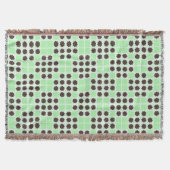 Mint groene crème en chocolade chip quilt patroon deken (Voorkant)