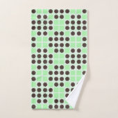 Mint groene crème en chocolade chip quilt patroon handdoek (Handdoek)