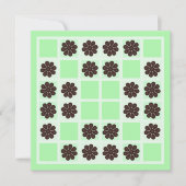 Mint groene crème en chocolade chip quilt patroon kaart (Voorkant)