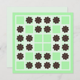Mint groene crème en chocolade chip quilt patroon kaart