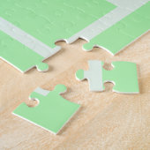Mint groene crème en chocolade chip quilt patroon legpuzzel (Zijkant)