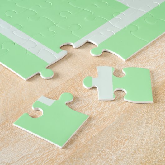 Mint groene crème en chocolade chip quilt patroon legpuzzel (Zijkant)