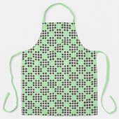 Mint groene crème en chocolade chip quilt patroon schort (Voorkant)