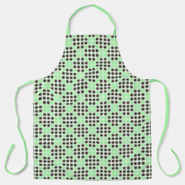 Mint groene crème en chocolade chip quilt patroon schort