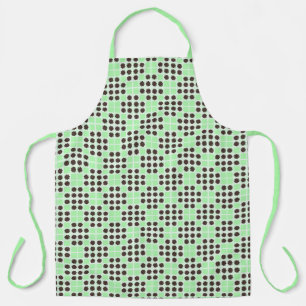 Mint groene crème en chocolade chip quilt patroon schort