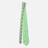 Mint groene crème en chocolade chip quilt patroon stropdas (Achterkant)